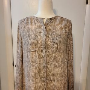 Loft button down chiffon blouse